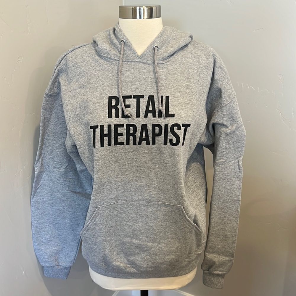 Retail Therapist Hoodie NWOT